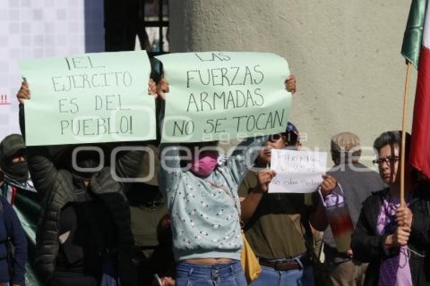 TLAXCALA . MANIFESTACIÓN EJÉRCITO