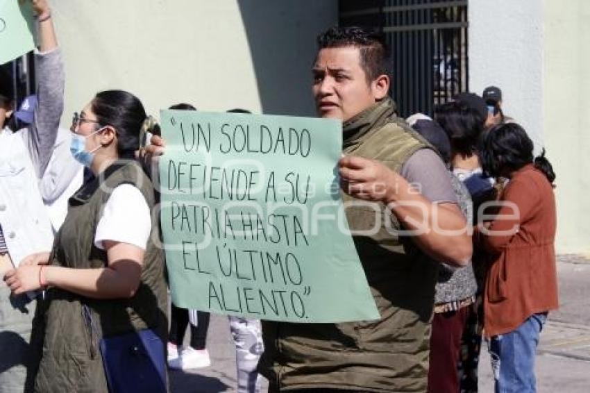 TLAXCALA . MANIFESTACIÓN EJÉRCITO