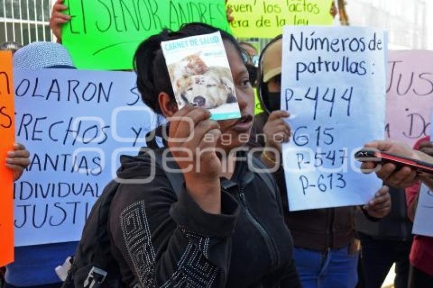 TEHUACÁN . PROTESTA CASA DE JUSTICIA