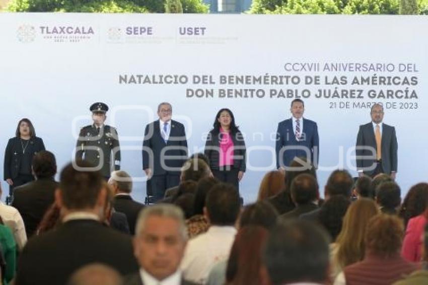 TLAXCALA . CEREMONIA BENITO JUÁREZ