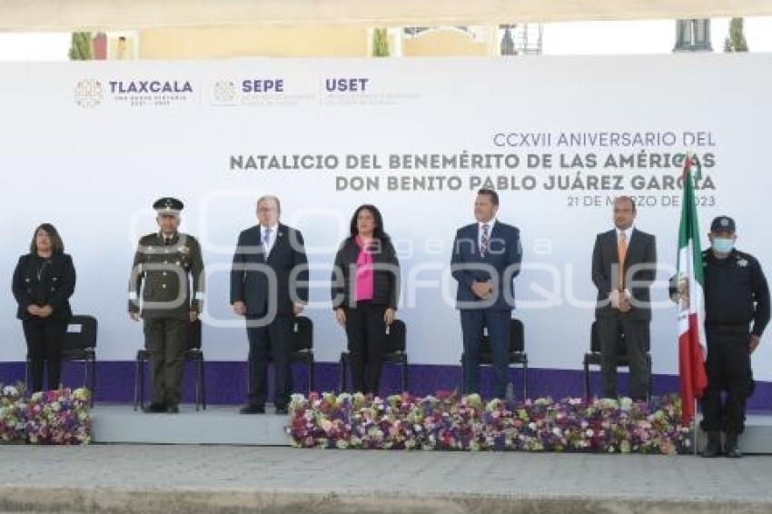 TLAXCALA . CEREMONIA BENITO JUÁREZ