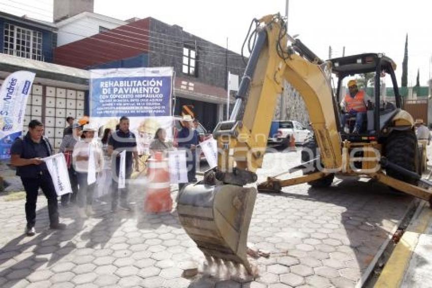 SAN ANDRÉS CHOLULA . PAVIMENTACIÓN 