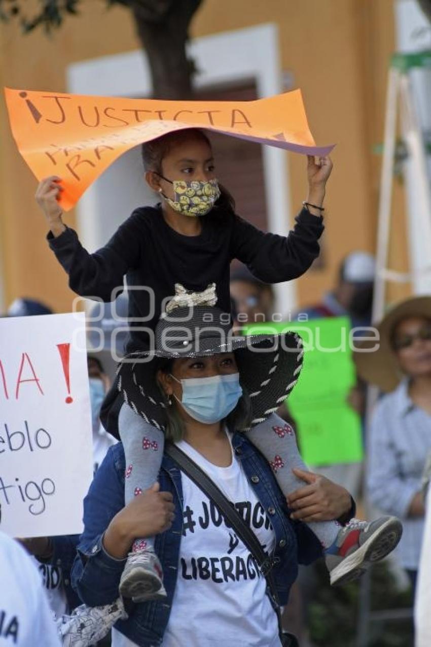 TLAXCALA . MANIFESTACIÓN TLALCUAPAN