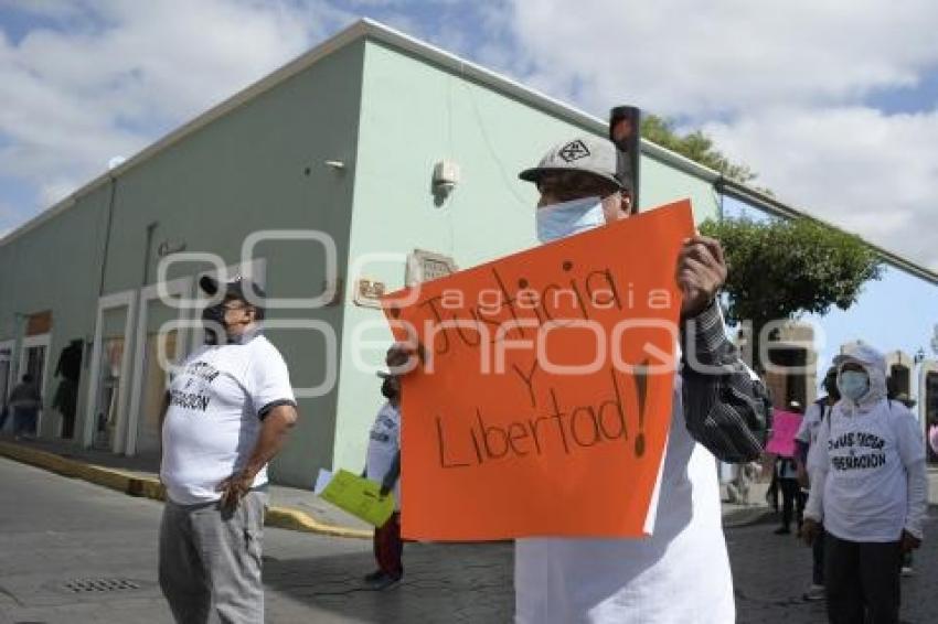 TLAXCALA . MANIFESTACIÓN TLALCUAPAN