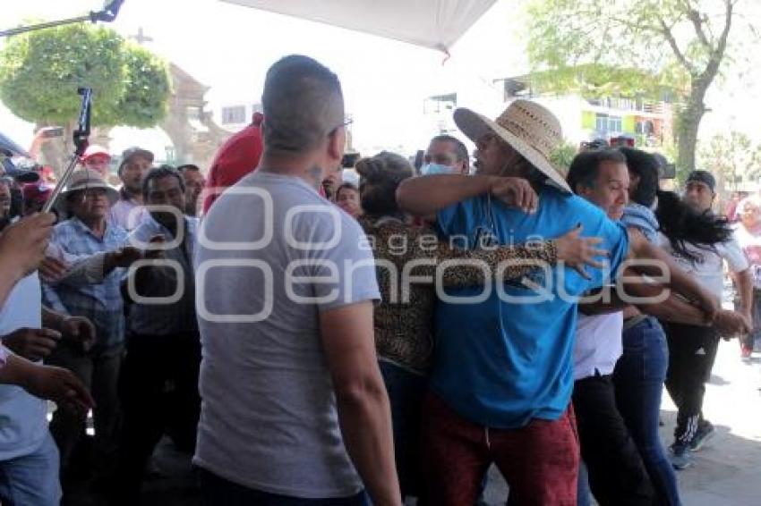 TLAXCALA . PROTESTA MAYORDOMOS