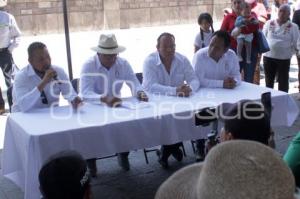 TLAXCALA . PROTESTA MAYORDOMOS 