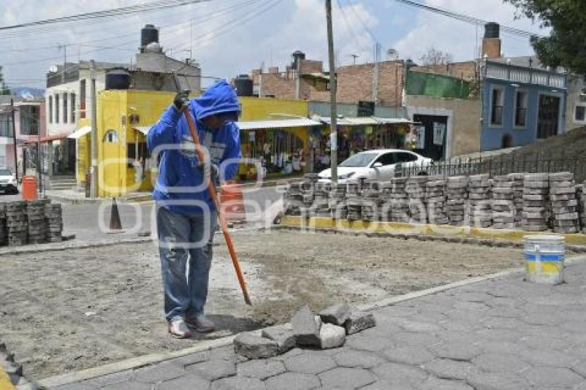 TLAXCALA . TRABAJO ADOQUINAMIENTO