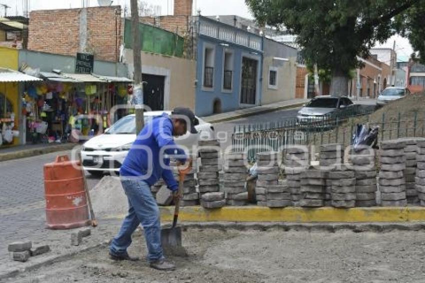 TLAXCALA . TRABAJO ADOQUINAMIENTO