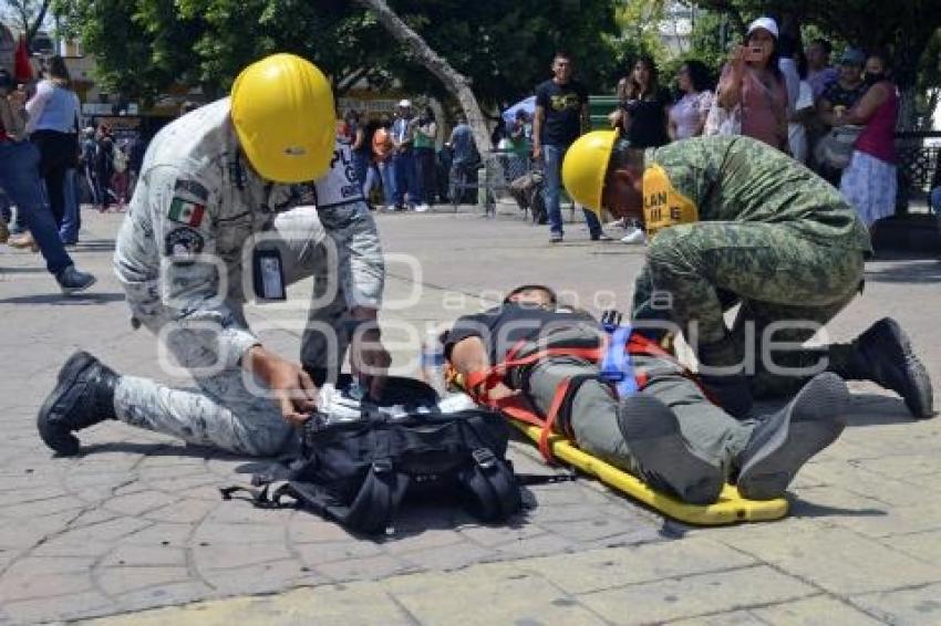 TEHUACÁN . SIMULACRO SISMO