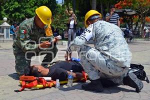 TEHUACÁN . SIMULACRO SISMO