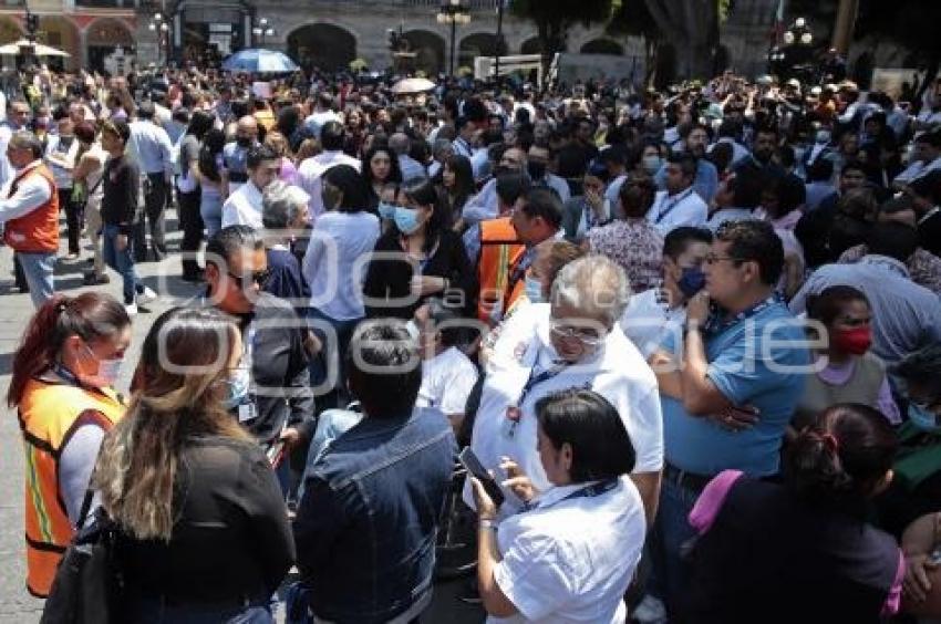 SIMULACRO NACIONAL . ZÓCALO