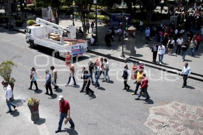 SIMULACRO NACIONAL . ZÓCALO