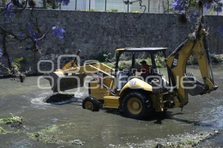 TLAXCALA . DESAZOLVE RÍO ZAHUAPAN