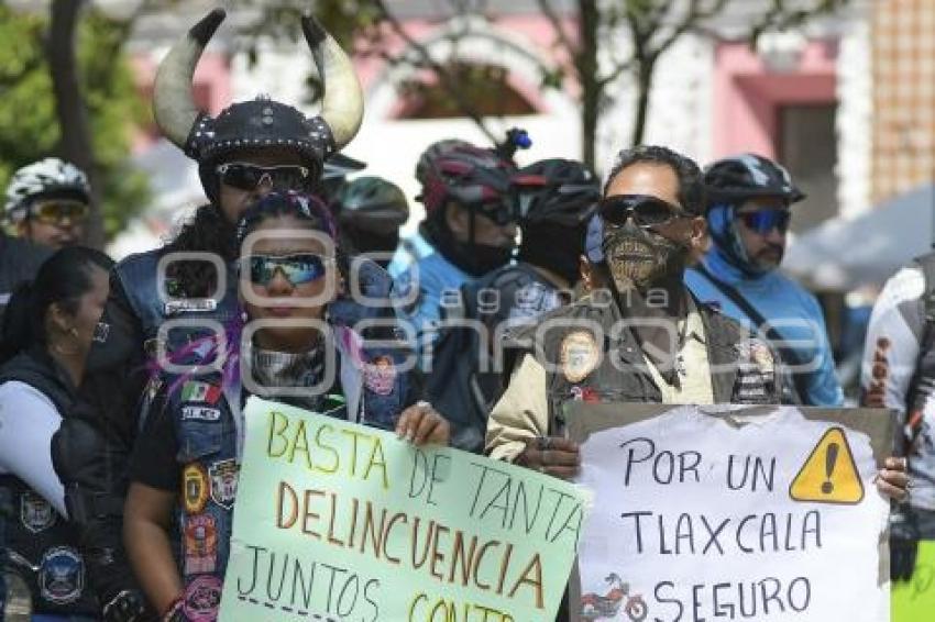 TLAXCALA . MANIFESTACIÓN MOTOCICLISTAS