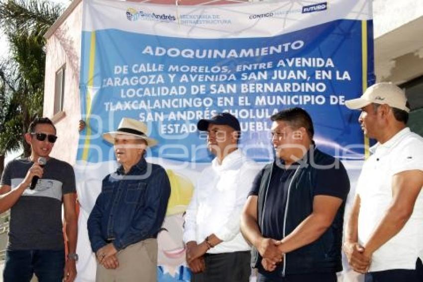 SAN ANDRÉS CHOLULA . ADOQUINAMIENTO TLAXCALANCINGO