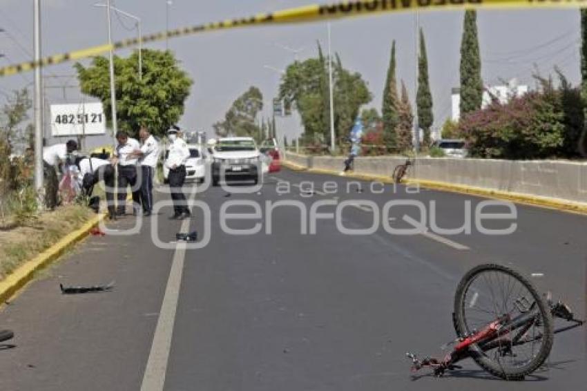 NOTA ROJA . CICLISTA ATROPELLADO