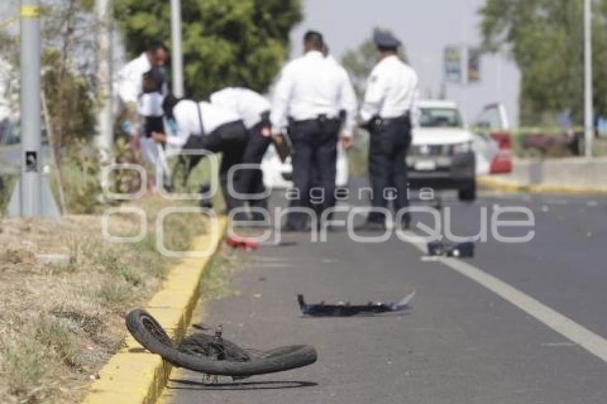 NOTA ROJA . CICLISTA ATROPELLADO