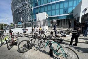 PROTESTA . CICLISTA ATROPELLADO