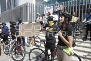 PROTESTA . CICLISTA ATROPELLADO