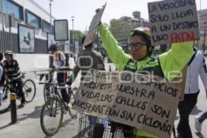 PROTESTA . CICLISTA ATROPELLADO