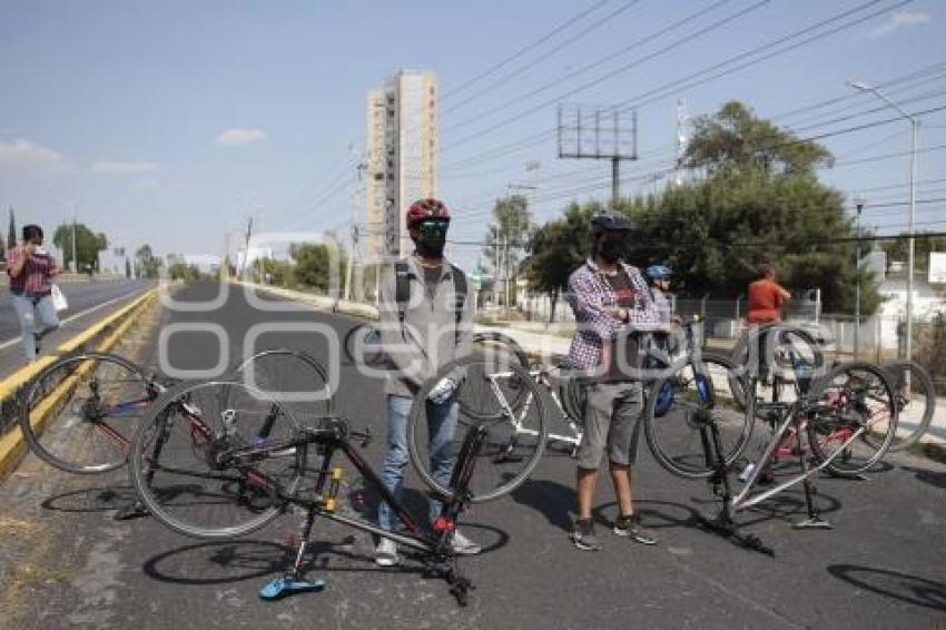 PROTESTA . CICLISTA ATROPELLADO