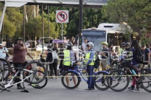 PROTESTA . CICLISTA ATROPELLADO