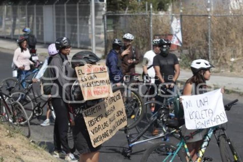 PROTESTA . CICLISTA ATROPELLADO