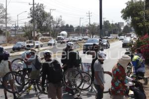 PROTESTA . CICLISTA ATROPELLADO