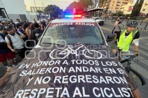 PROTESTA . CICLISTA ATROPELLADO