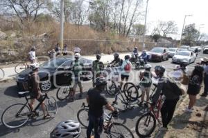 PROTESTA . CICLISTA ATROPELLADO