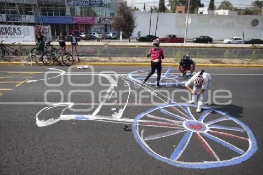 PROTESTA . CICLISTA ATROPELLADO