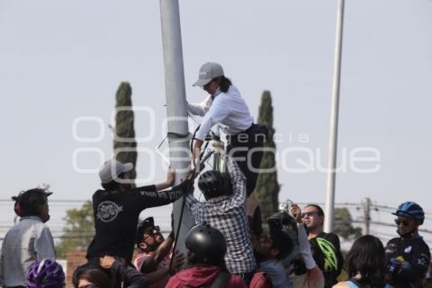 PROTESTA . CICLISTA ATROPELLADO