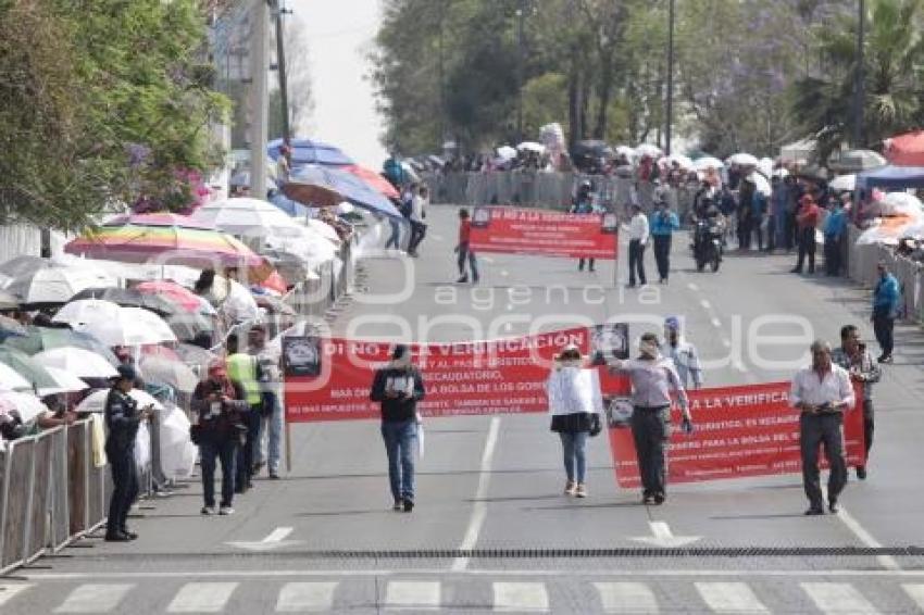 DESFILE . MANIFESTACIÓN VERIFICACIÓN