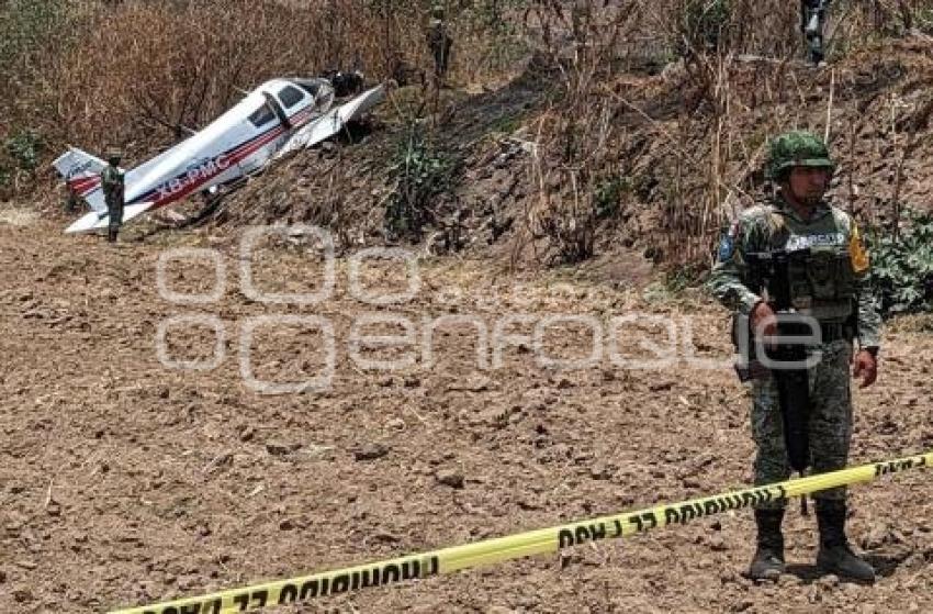 CHOLULA . ACCIDENTE AVIONETA