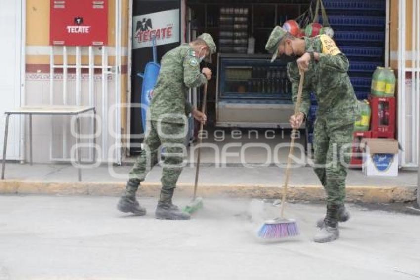 VOLCÁN POPOCATÉPETL . EJÉRCITO . LIMPIEZA