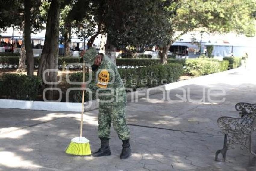 VOLCÁN POPOCATÉPETL . EJÉRCITO . LIMPIEZA