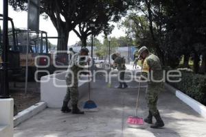 VOLCÁN POPOCATÉPETL . EJÉRCITO . LIMPIEZA