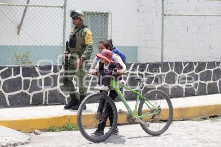 VOLCÁN POPOCATÉPETL . EJÉRCITO . LIMPIEZA