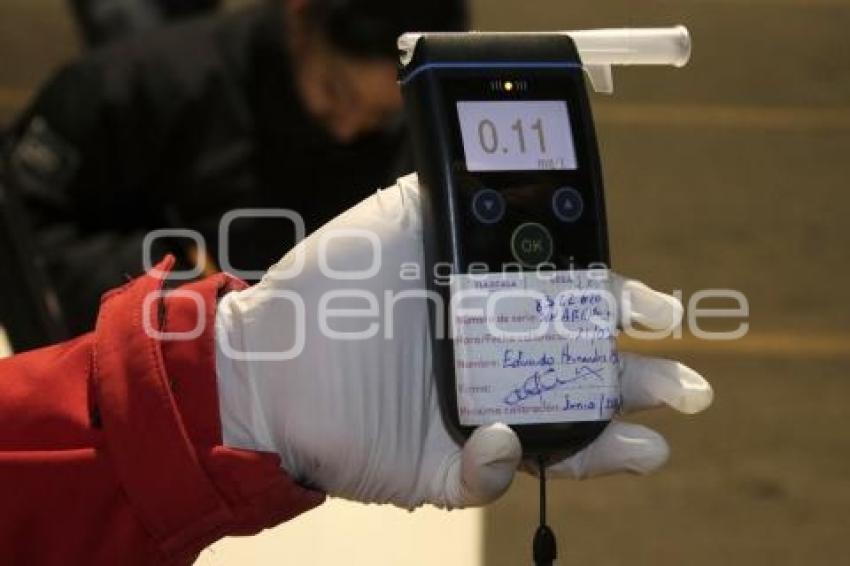 TLAXCALA . OPERATIVO ALCOHOLÍMETRO