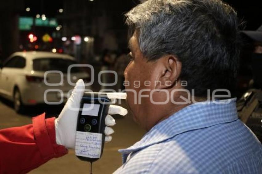 TLAXCALA . OPERATIVO ALCOHOLÍMETRO