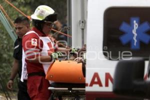 TLAXCALA . ACCIDENTE EN BARRANCA