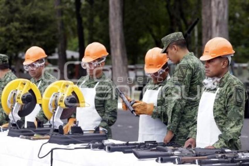 EJÉRCITO . DESTRUCCIÓN DE ARMAMENTO