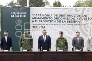 EJÉRCITO . DESTRUCCIÓN DE ARMAMENTO