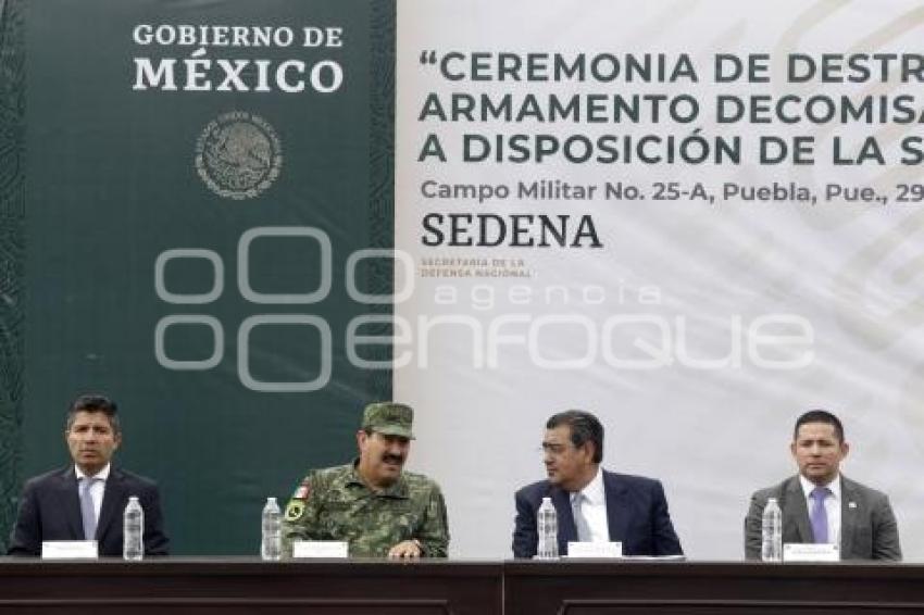 EJÉRCITO . DESTRUCCIÓN DE ARMAMENTO