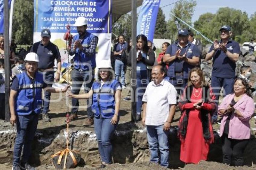 SAN ANDRÉS CHOLULA . PRIMERA PIEDRA PREESCOLAR