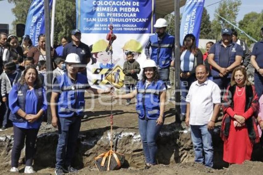 SAN ANDRÉS CHOLULA . PRIMERA PIEDRA PREESCOLAR