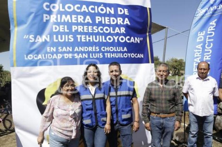 SAN ANDRÉS CHOLULA . PRIMERA PIEDRA PREESCOLAR