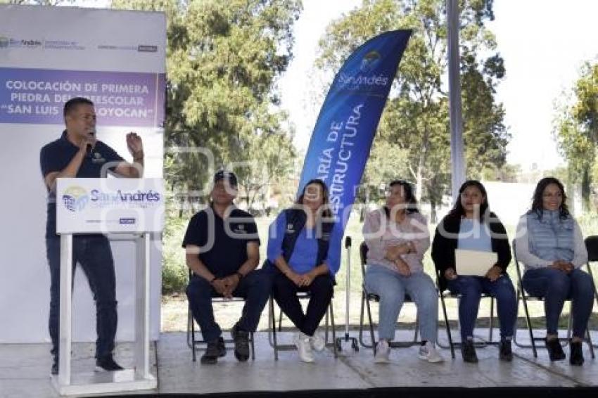 SAN ANDRÉS CHOLULA . PRIMERA PIEDRA PREESCOLAR