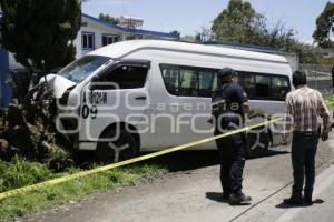 TLAXCALA . ACCIDENTE TRANSPORTE PÚBLICO