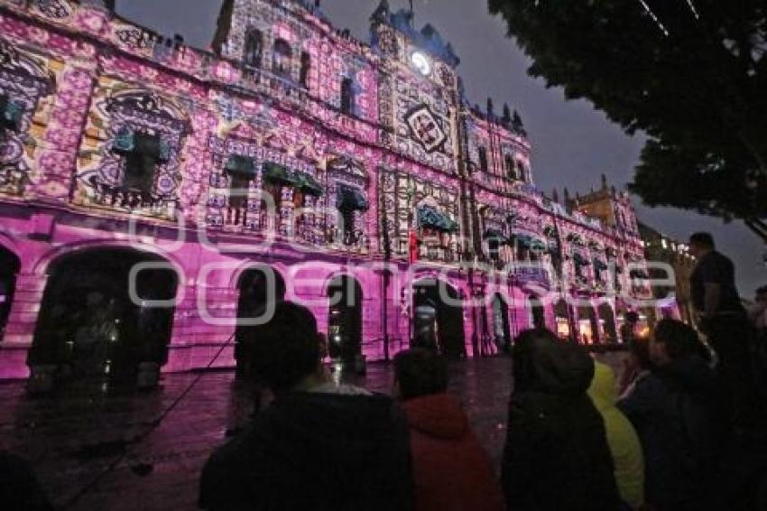 VIDEOMAPPING . PUEBLA CIUDAD DE GUARDIANES